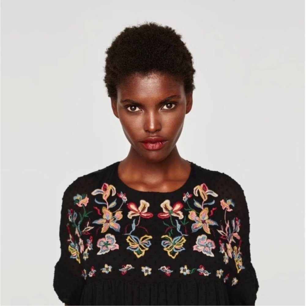 Zara Floral Embroidered Dress - Picture 3 of 16
